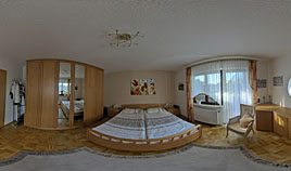 360° Panorama Fotografie Schlafzimmer Hotel Appartment